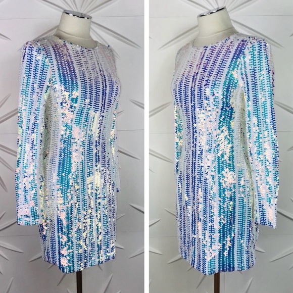 ELLIATT Blondie Sequin Dress in Iridescent 💎 - Picture 10 of 14